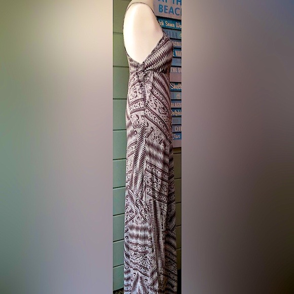 Jessica Simpson grey Aztec print maxi dress w/padded cups & racer back M 🎉SALE - Picture 6 of 15